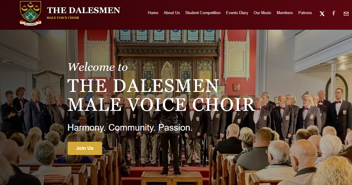 Community and choir website example