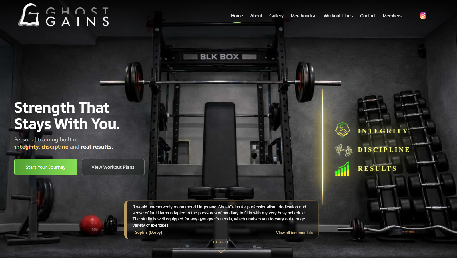 Small business website example